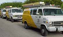 A few of Gaudette Electric's service trucks.